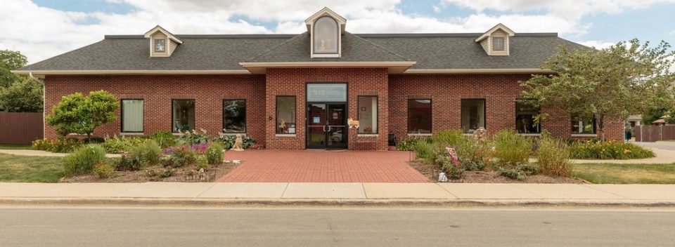 Exterior photograph of the Buddy Foundation animal shelter.