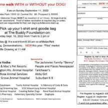 Image from the Paws in the Park Dog Walk event on September 11, 2022