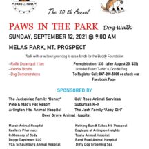 Image from the Paws in the Park Dog Walk event on September 12, 2021